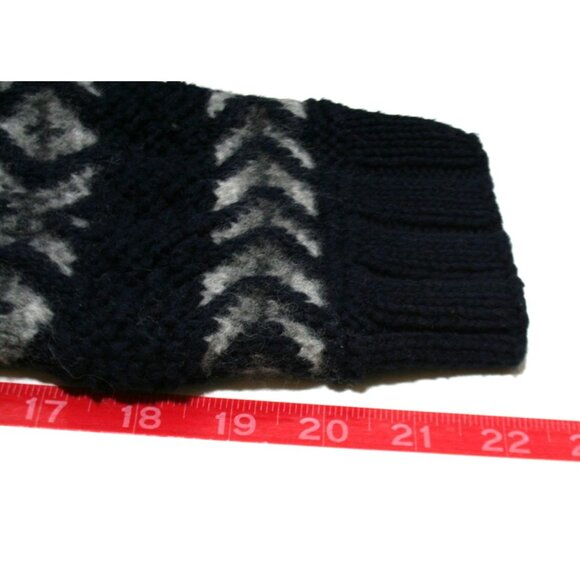 Nautica Mens XL Heavyweight Handknit Sweater Blue Gray Fisherman 3D-Knit - Picture 9 of 9